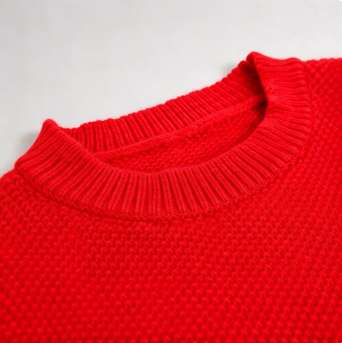 Red Cable Knit Women Jumper